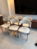 Japandi Eetkamerstoelen Walnoot met pu leer 50 euro per stuk, Ophalen, Bruin, Leer, Zo goed als nieuw