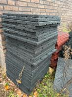 Rubberen Tegels 50x50 - Zwart & Rood, Doe-het-zelf en Verbouw, Tegels, Ophalen, Gebruikt, 5 tot 10 m², Vloertegels