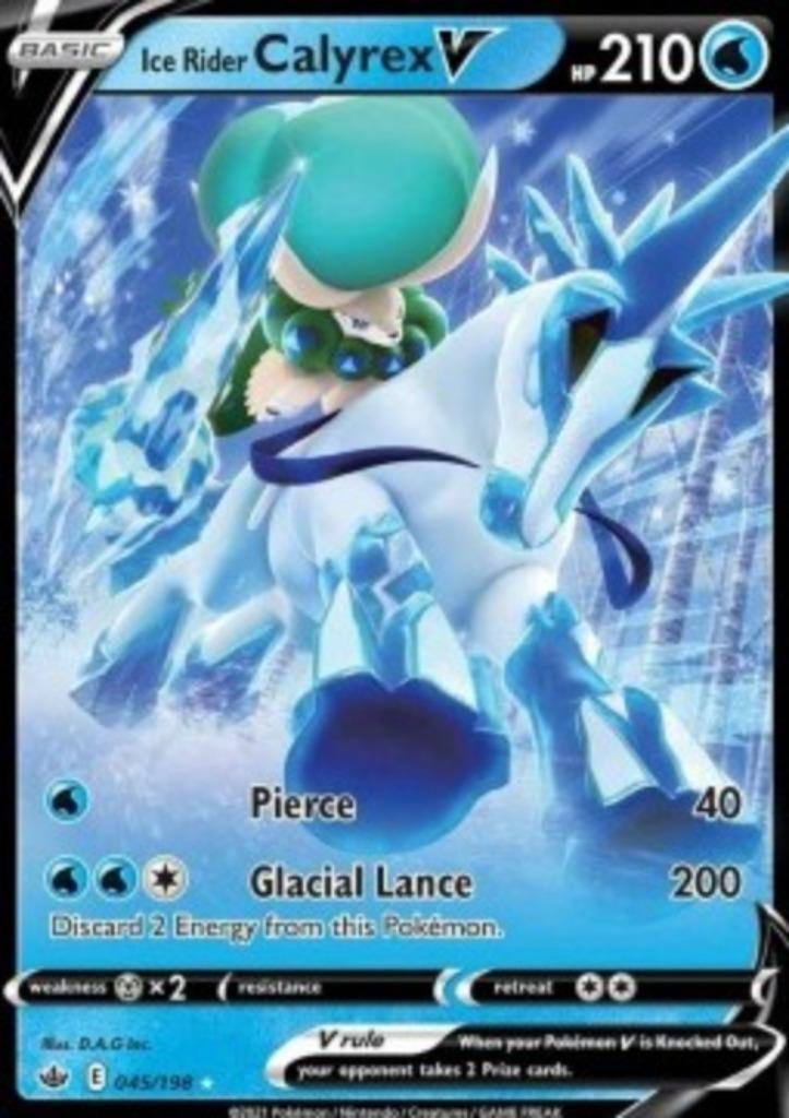 Ice Rider Calyrex V #045 - CRE -Chilling Reign, Hobby en Vrije tijd, Verzamelkaartspellen | Pokémon, Zo goed als nieuw, Verzenden
