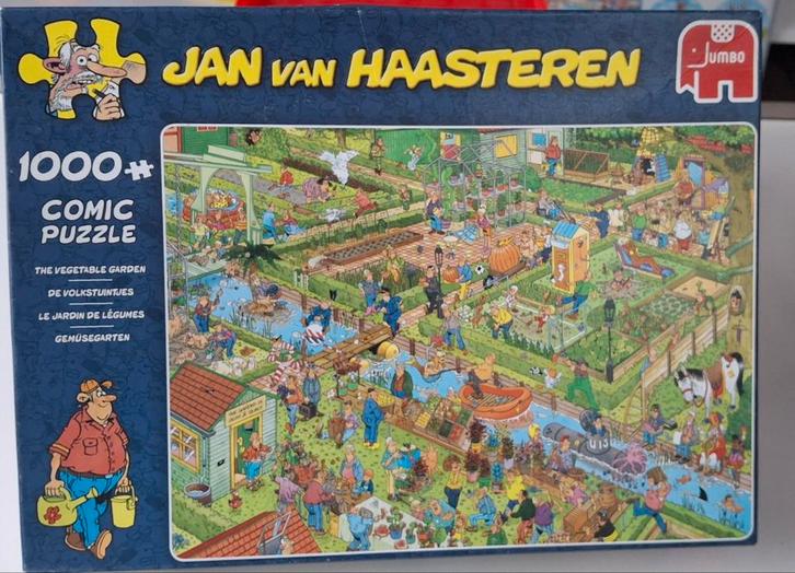 Puzzel Jan van Haasteren 1000 st. De Volkstuintjes 2017/08, Hobby en Vrije tijd, Denksport en Puzzels, Gebruikt, 500 t/m 1500 stukjes