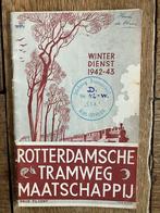 RTM Dienstregeling Winterdienst 1942-43, Verzamelen, Spoorwegen en Tramwegen, Ophalen of Verzenden, Gebruikt, Tram, Overige typen