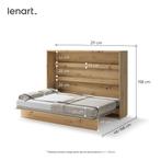 Concept opklapbed horizontaal - 140x200 - Eikenkleur