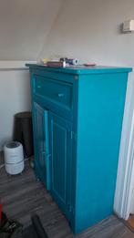 Leuke blauwe meidenkast, Minder dan 50 cm, Gebruikt, Met deur(en), 100 tot 150 cm