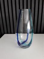 Puntgave glazen vaas., Ophalen of Verzenden