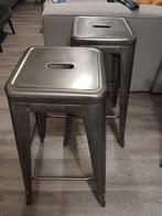Tolix metalen barkrukken. Orgineel Tolix. 2 stuks . Kruk, Ophalen, Gebruikt, Met voetsteun, 60 tot 90 cm