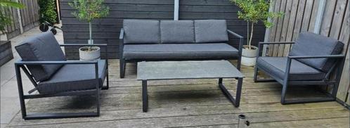 Vonge Loungeset 4 delig, Tuin en Terras, Tuinsets en Loungesets, Nieuw, Loungeset, Aluminium, 5 zitplaatsen, Bank, Bijzettafel