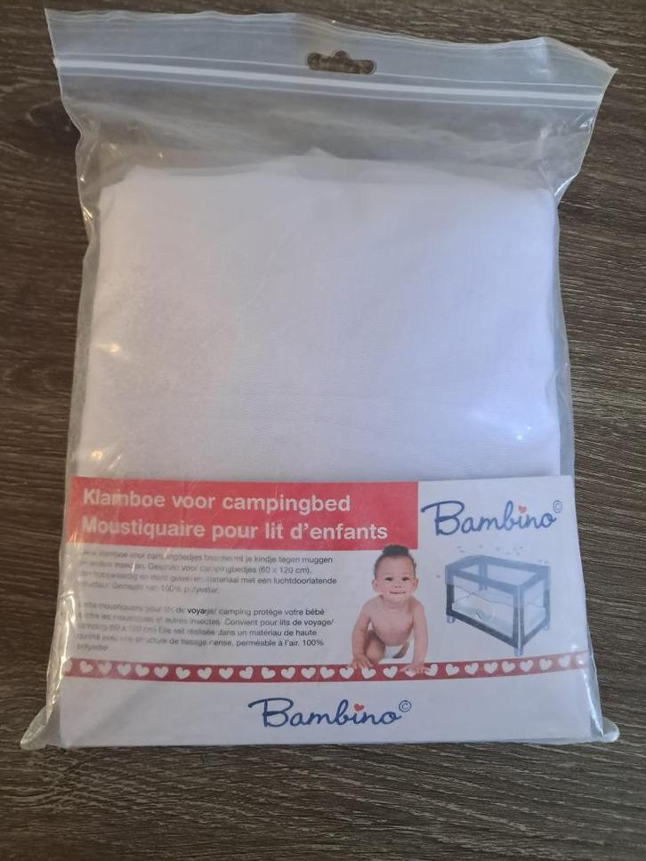 Klamboe voor campingbedje, Kinderen en Baby's, Kinderkamer | Beddengoed, Nieuw, Overige typen, Wit, Jongetje of Meisje, Ophalen of Verzenden