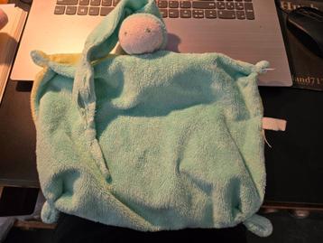 Difrax softdoek klein limegroen + mintgroen ca. 33 cm  beschikbaar voor biedingen