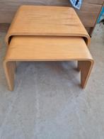 Vintage Ikea Folkestorp multiplex nesttafel Alvar Alto stijl, Huis en Inrichting, Tafels | Salontafels, Ophalen, 50 tot 100 cm