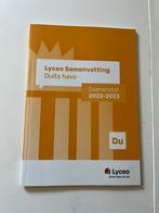 Duits Examen samenvatting lyceo, Ophalen of Verzenden, Zo goed als nieuw, HAVO, Duits