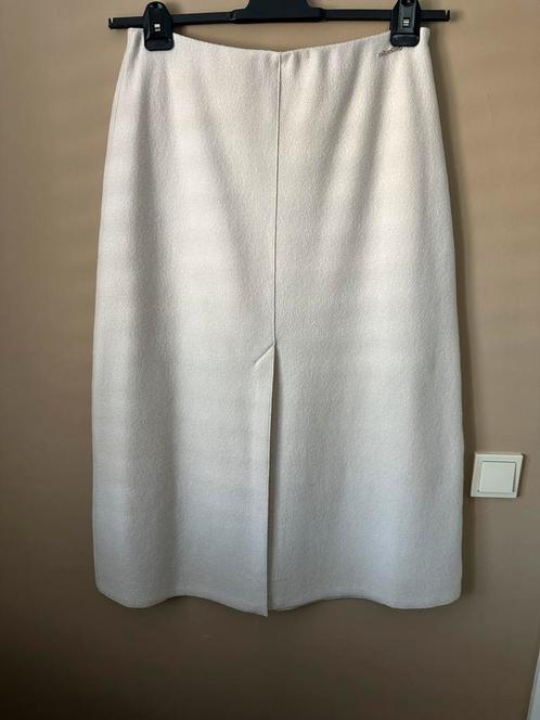Marccain - lange rok - mt 44(6) - off white - splitten Zgan, Kleding | Dames, Rokken, Zo goed als nieuw, Maat 42/44 (L), Wit, Onder de knie