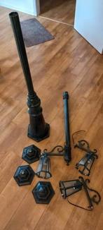 Tuinlantaarn met 3 lampen - Nieuw in doos, 2m hoog, Tuin en Terras, Minder dan 50 watt, Staande lamp, Ophalen of Verzenden, Rvs