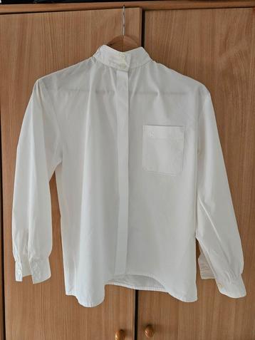 Witte wedstrijdblouse met lange mouwen - Maat 176 beschikbaar voor biedingen