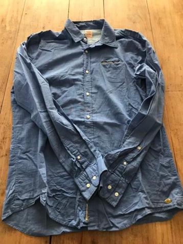 Scotch soda blouse overhemd blauw l heren  beschikbaar voor biedingen