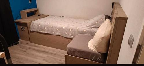 Bed steigerhout, Huis en Inrichting, Slaapkamer | Complete slaapkamers, Zo goed als nieuw, Tweepersoons, Ophalen