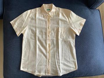 Mooie blouse korte mouw zacht geel Benetton mt. 44 z.g.a.n.! beschikbaar voor biedingen