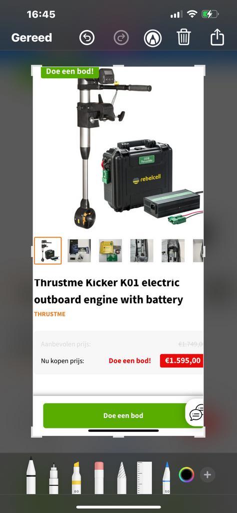 electrische  buiten boord motor niewe., Watersport en Boten, Bootonderdelen, Nieuw, Motor en Techniek, Zeilboot of Motorboot, Ophalen of Verzenden