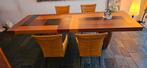 Italiaanse designstoelen 4 stuks, Gebruikt, Overige kleuren, Leer, Ophalen of Verzenden