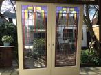 Twee prachtige Glas in Lood deuren, Doe-het-zelf en Verbouw, Deuren en Horren, Schuifdeur, 80 tot 100 cm, Glas, Gebruikt
