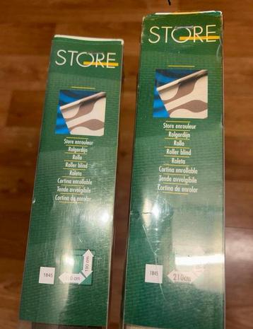 2x Rolgordijn Store Lichtbruin/Crème beschikbaar voor biedingen