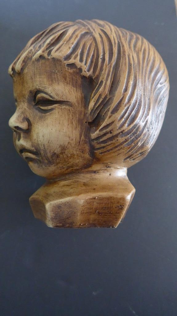 Meisjeshoofd van Gebroeders Paridon Amsterdam, Antiek en Kunst, Kunst | Beelden en Houtsnijwerken, Ophalen of Verzenden