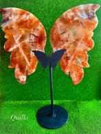 Large Fire Quartz Butterfly Sculpture Iridescent Mineral 30c, Verzenden