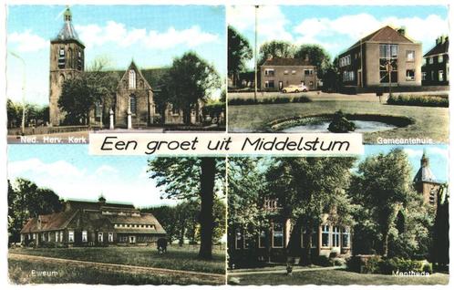 938398	Middelstum	1968 Groningen	Gelopen met postzegel, Verzamelen, Ansichtkaarten | Nederland, Ongelopen, Groningen, 1960 tot 1980