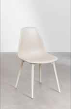 2 x Kunststof stoel tapioca beige eetkamerstoel tuinstoel, Ophalen, Kunststof, Overige kleuren, Zo goed als nieuw