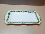 Antieke cakeschaal groene klimop engels Tuscan bone china, Ophalen of Verzenden