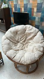Loungestoel Papasan bruin rotan, Huis en Inrichting, Stoelen, Ophalen, Gebruikt, Bruin, Riet of Rotan