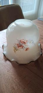 Vintage Lampenkapje met Bloemen, Huis en Inrichting, Lampen | Lampenkappen, Gebruikt, Ophalen of Verzenden, Crème, Minder dan 25 cm