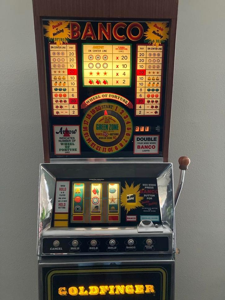 Vintage gokkast - defect, Verzamelen, Automaten | Gokkasten en Fruitautomaten, Gebruikt, Gulden, Met sleutels, Ophalen of Verzenden