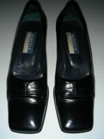 MANFIELD schoenen instappers donker blauw zwart leer 40 41, Blauw, Instappers, Ophalen of Verzenden, Zo goed als nieuw