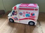 Barbie ambulance met 2 poppen, Kinderen en Baby's, Speelgoed | Poppen, Gebruikt, Ophalen of Verzenden, Barbie
