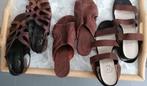Leren slipper schoenen met enkelband maat 37/38/38,5 € 30,00, Kleding | Dames, Schoenen, Slippers, Bruin, Ophalen of Verzenden