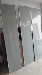 3 Glazen Kastdeuren, Ophalen, Minder dan 50 cm, Gebruikt, 200 cm of meer