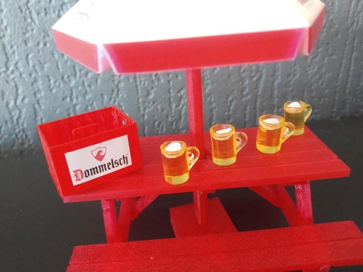 Dommelsch picknickset op schaal, Hobby en Vrije tijd, Modelbouw | Overige, Nieuw, Groter dan 1:32, Ophalen of Verzenden