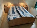 Slaapkamer, Huis en Inrichting, Slaapkamer | Bedden, Ophalen, Gebruikt, Beige, Tweepersoons