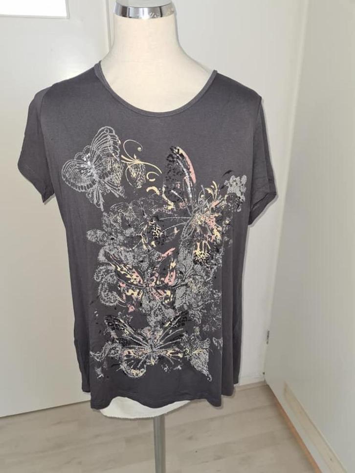 leuk dames shirt maat 44   *v24*, Kleding | Dames, T-shirts, Zo goed als nieuw, Maat 46/48 (XL) of groter, Blauw, Korte mouw, Ophalen of Verzenden