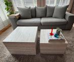 Salontafel 2 stuks bijzettafel, Ophalen, Vierkant, 50 tot 100 cm, Zo goed als nieuw