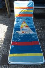 Vintage stretcher / ligbed / zonnebed, Tuin en Terras, Ophalen, Gebruikt, Aluminium, Verstelbaar