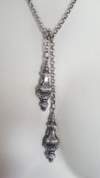 Antieke Zilv. Jasseron Ketting m. Breidoppen. GRATIS Verz., Sieraden, Tassen en Uiterlijk, Antieke sieraden, Verzenden, Zilver
