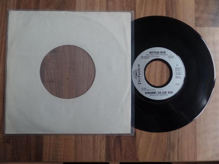 single  Matthias Reim - Verdammt, Ich Lieb' Dich, Cd's en Dvd's, Vinyl Singles, Gebruikt, Single, Pop, 7 inch, Ophalen of Verzenden
