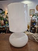 Wit glazen mushroom Lykta lampje, Minder dan 50 cm, Glas, Vintage, Ophalen of Verzenden