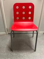 10x Ikea Jules stoelen - Rood & Hout, Huis en Inrichting, Stoelen, Ophalen, Gebruikt, Overige kleuren, Modern
