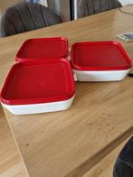 3 tupperwaren opbergbakjes met deksel, Ophalen, Zo goed als nieuw