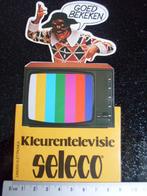 sticker seleco kleurentelevisie ktv zanussi elettronica logo, Verzamelen, Verzenden, Zo goed als nieuw, Merk