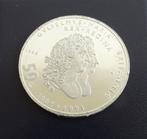 Zilver 50 gulden munt Beatrix 1988-William & Mary 1689-1989, Postzegels en Munten, Munten | Nederland, Zilver, Ophalen of Verzenden