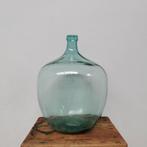 Brocante glazen Dame Jeanne vaas wijnfles gistfles glas  411, Valkenswaard, Gebruikt, Overige kleuren, 50 tot 75 cm