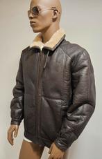 Met lambsfur gevoerde leren lammycoat winterjas (54 / L ), Maat 52/54 (L), ., Ophalen of Verzenden, Zo goed als nieuw